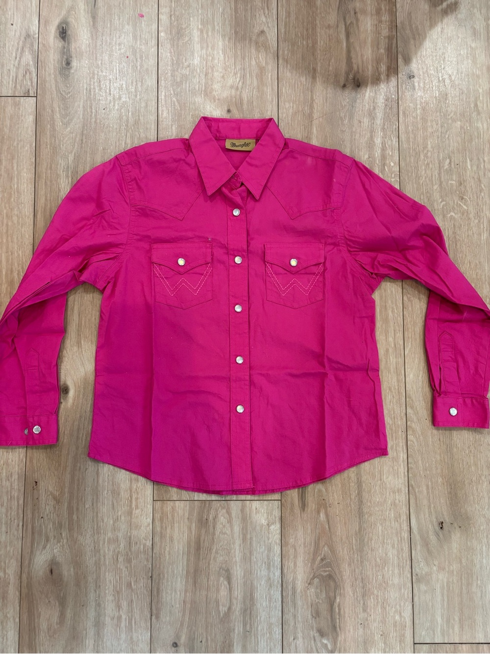 Girl’s Wrangler Hot Pink Western Snap Button Shirt